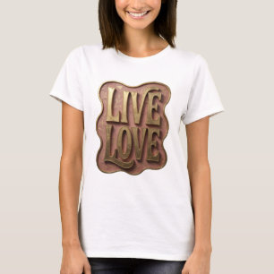 Camiseta Hermoso diseño personalizado Gold LIVE LOVE