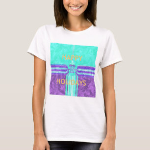 Camiseta Hermoso diseño vector Cyan azul de vacaciones