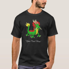 Camiseta Hermoso dragón chino dibujado a mano
