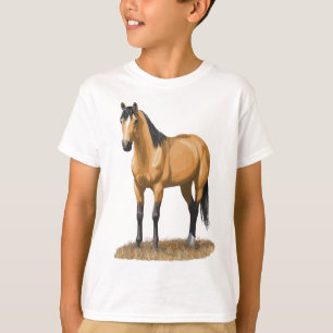 Camiseta Hermoso Dun Quarter Buckskin Horse Stallion Hors