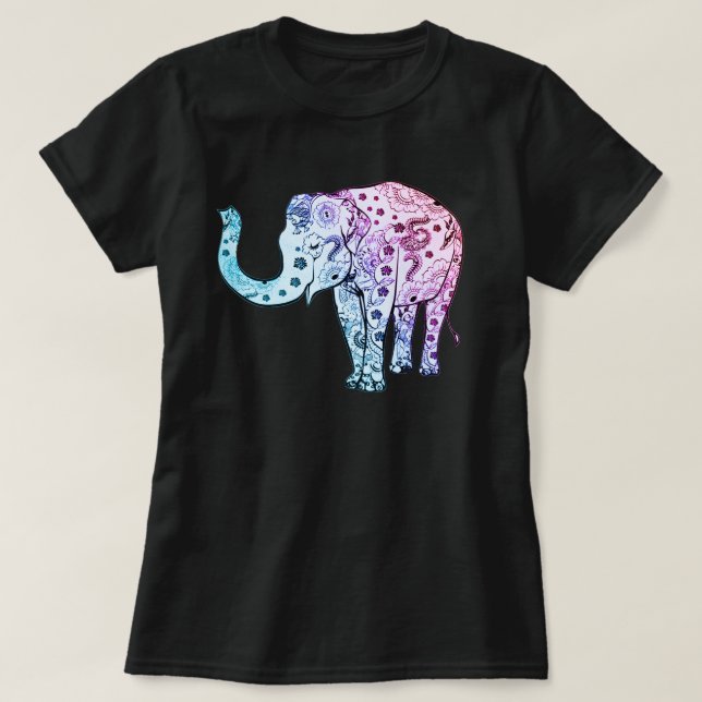 Camiseta Hermoso elefante tribal (Diseño del anverso)