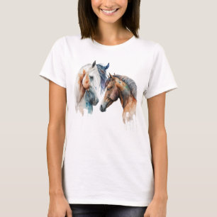 Camiseta Hermoso estilo Caballos de estilo Boho Occidental