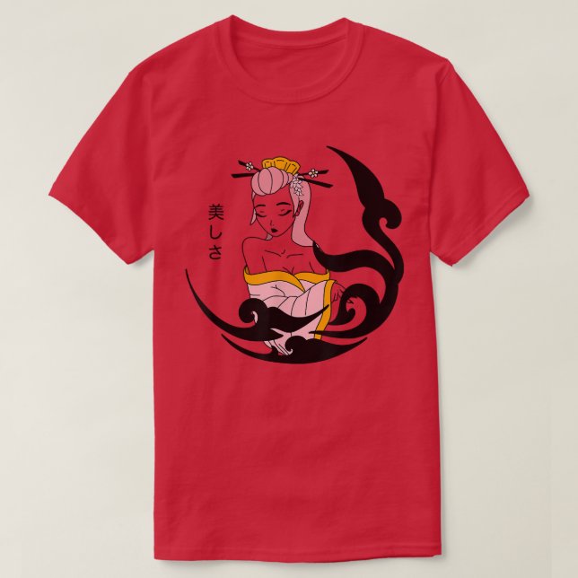 Camiseta Hermoso estilo japonés de la princesa Sakura (Diseño del anverso)