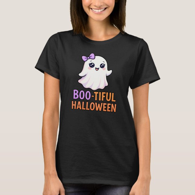 Camiseta Hermoso fantasma de Halloween (Anverso)