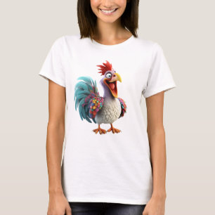 Camiseta Hermoso gallo de risas