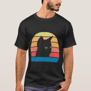 Camiseta hermoso gato con ojo verde