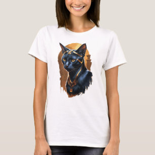 Camiseta Hermoso gato egipcio negro