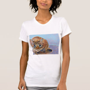 Camiseta Hermoso gato lindo ojos azules