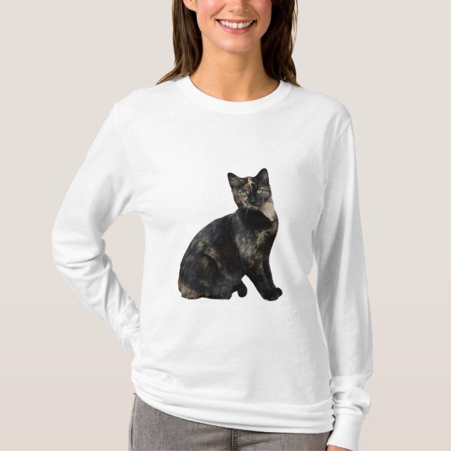 Camiseta Hermoso Gato Tortie, Tortoisesinfierno, Gato, Gati (Anverso)