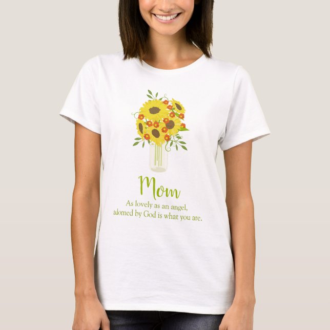Camiseta Hermoso girasol para mamá (Anverso)