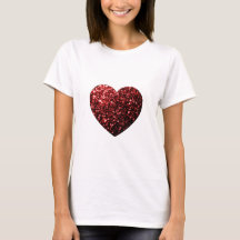 Hermoso glamour rojo purpurina brilla corazón