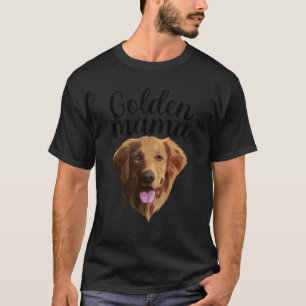 Camiseta Hermoso Golden Retriever Para Mujeres Mamá Mascota