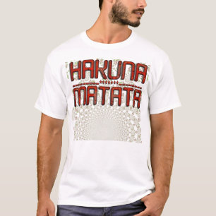Camiseta Hermoso Grabado en relieve asombroso Rojo Hakuna M