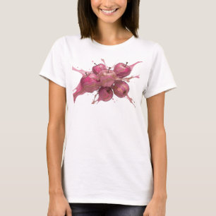 Camiseta Hermoso gráfico abstracto de manzana rosa para dis