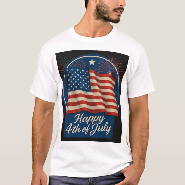 Camiseta Hermoso gráfico para el Día de la Independencia (Anverso)