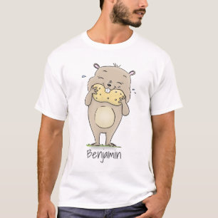 Camiseta Hermoso hámster sonriente lindo con personalizado 
