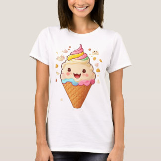 Camiseta Hermoso helado sonriente