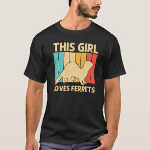 Camiseta Hermoso Hurón Para Niñas Niños Dueño De Animales H