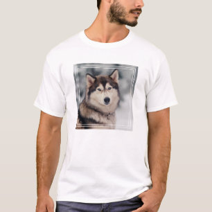 Camiseta Hermoso Husky al aire libre