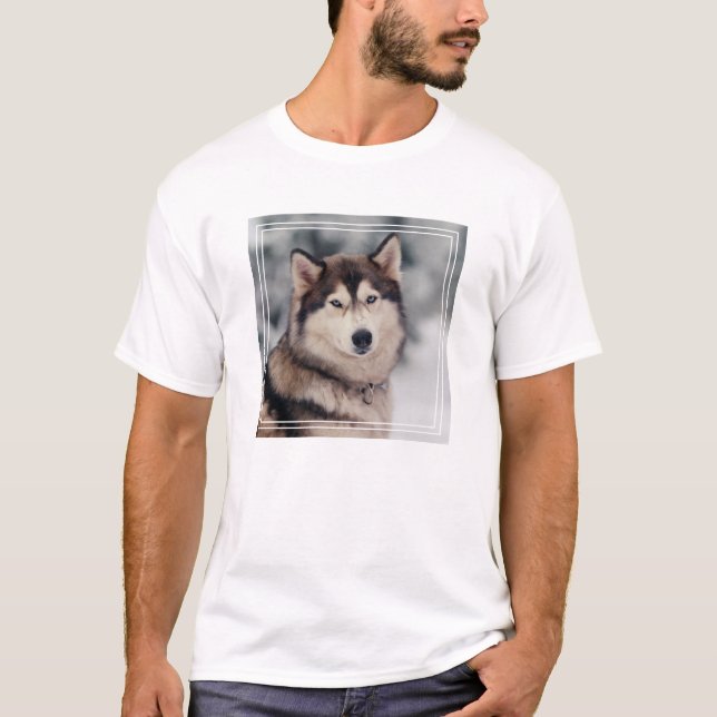 Camiseta Hermoso Husky al aire libre (Anverso)
