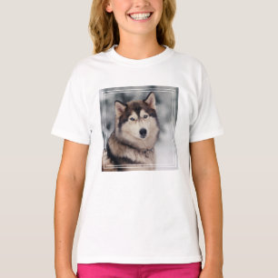 Camiseta Hermoso Husky al aire libre