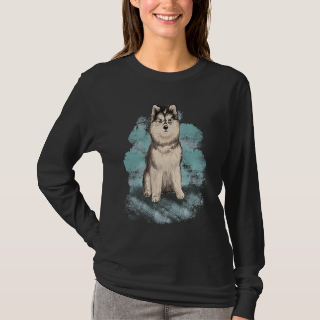 Camiseta Hermoso Husky Siberiano (Anverso)