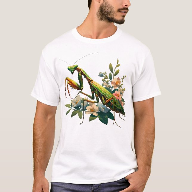 Camiseta Hermoso insecto Art Orando Mantis (Anverso)