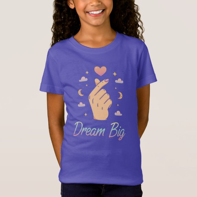 Camiseta Hermoso joven Chica 'Dream Big' (Anverso)
