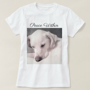 Camiseta Hermoso Labrador Blanco Mezcla Paz de Perro dentro