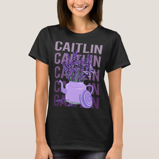 Camiseta Hermoso Lavanda - Caitlin Nombre (Anverso)