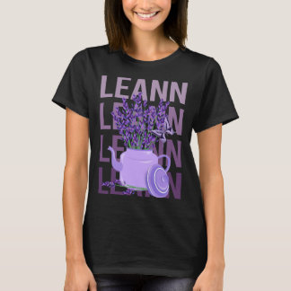 Camiseta Hermoso Lavanda - Leann Nombre