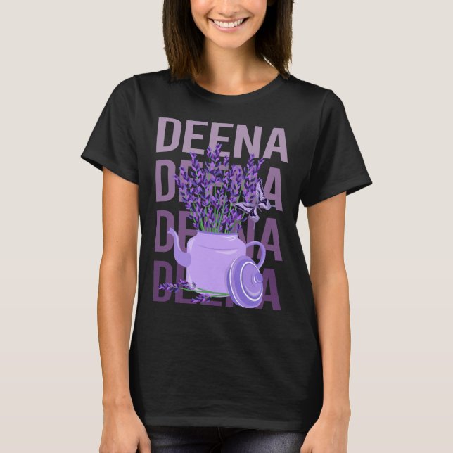 Camiseta Hermoso Lavanda - Nombre Deena (Anverso)