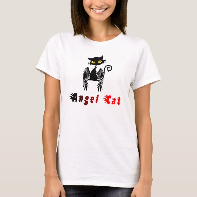 Camiseta Hermoso lindo y genial gato divertido 23. (Anverso)