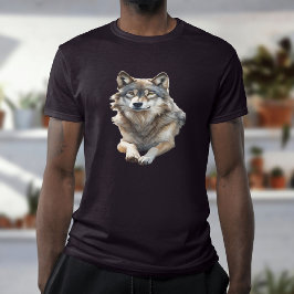 Camiseta Hermoso lobo gris descansando 