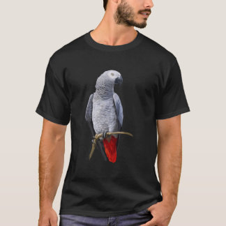 Camiseta Hermoso loro gris africano