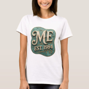 Camiseta Hermoso ME EST 1984 de oro Impreso