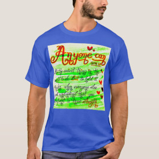 Camiseta Hermoso mensaje de citas escritas a mano