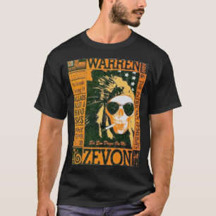 Camiseta Hermoso modelo Warren Art Zevon fanáticos de pelíc