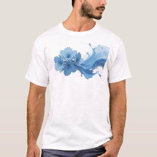 Camiseta Hermoso Motivo Artístico de FLORES ABSTRACTAS