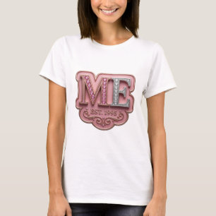 Camiseta Hermoso Motivo Artístico ME EST 1995 de Plata