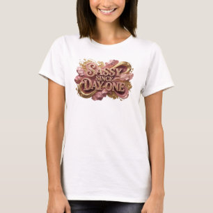 Camiseta Hermoso Motivo Artístico Rojo SASSY DESDE EL PRIME
