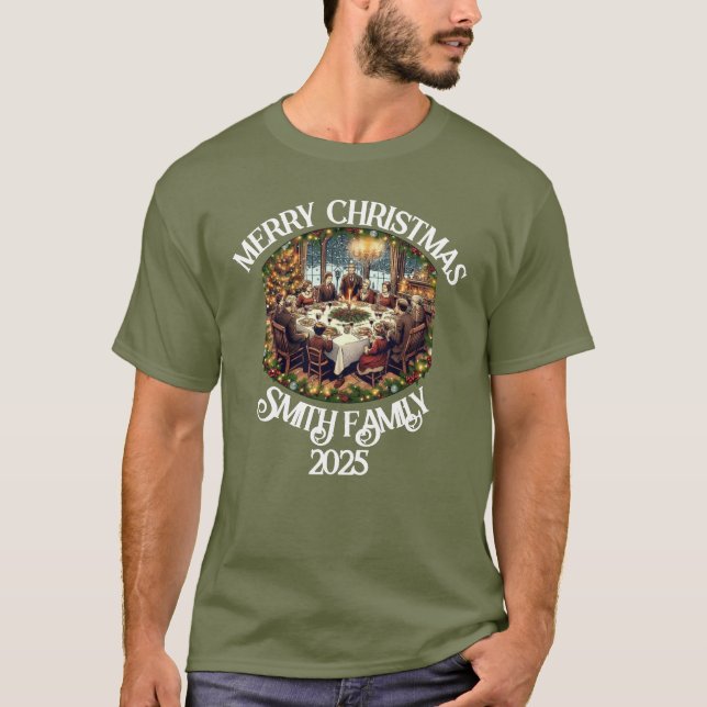 Camiseta Hermoso nombre de la familia de la Navidad de Feli (Anverso)