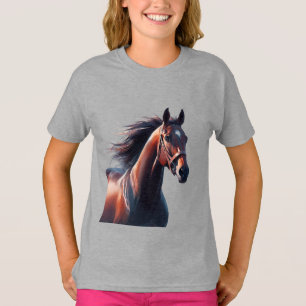 Camiseta Hermoso nombre personalizado de caballo marrón