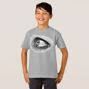 Camiseta Hermoso ojo de mujer con rímel completo