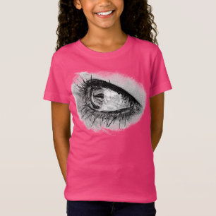Camiseta Hermoso ojo de mujer con rímel completo