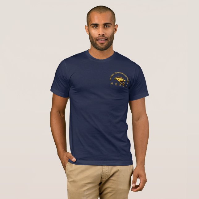 Camiseta Hermoso ojo dorado del símbolo del horus (Anverso completo)