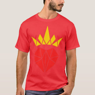 Camiseta Hermoso Origami Crowne Heart Awesome Gift Idea par