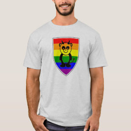 Camiseta Hermoso oso panda gay en bandera de arcoíris