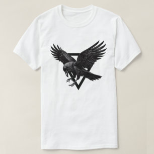 Camiseta Hermoso pájaro negro de cuervo