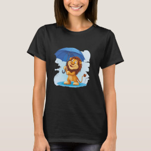 Camiseta Hermoso paraguas de león para safaris y amantes de